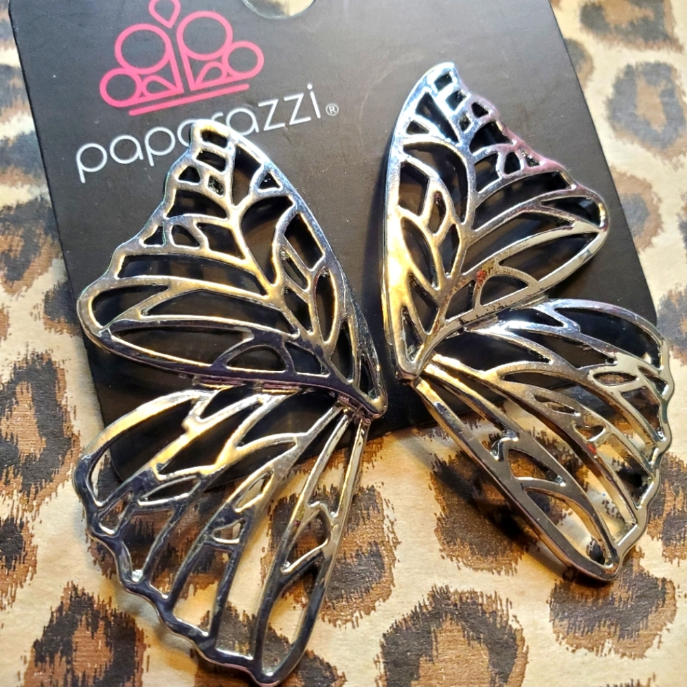 Silver Butterfly Earrings